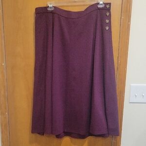 CJ Banks Deep Purple A-Line Skirt